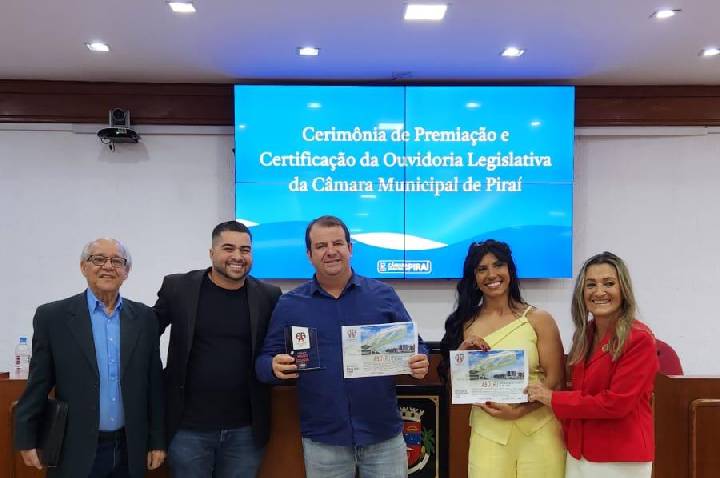 Câmara Municipal de Piraí recebe certificado inédito da ABO e torna-se referência nacional