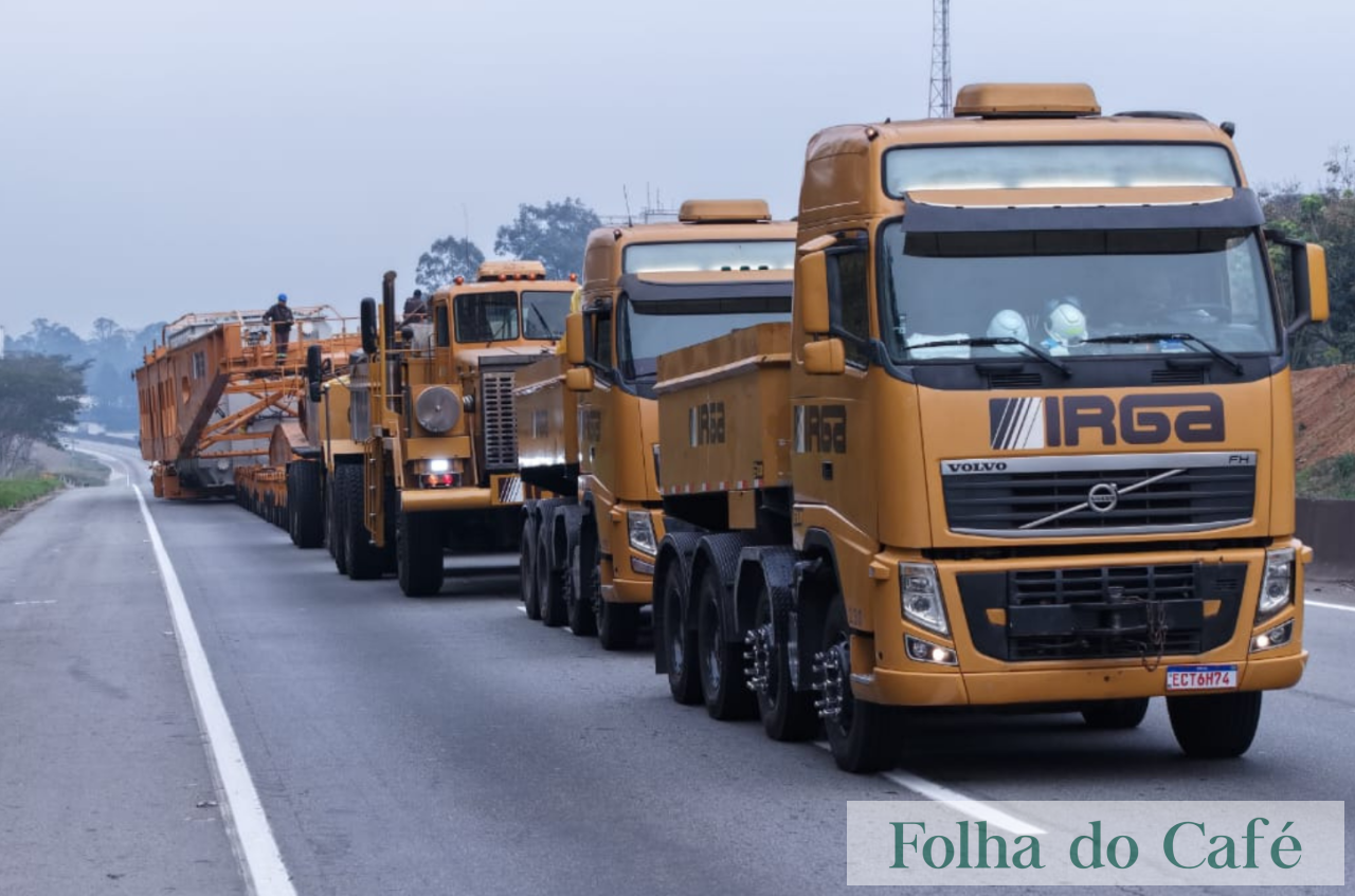 Carga especial tem previsão de percorrer mais de 35km pela Via Dutra nesta segunda-feira (11)