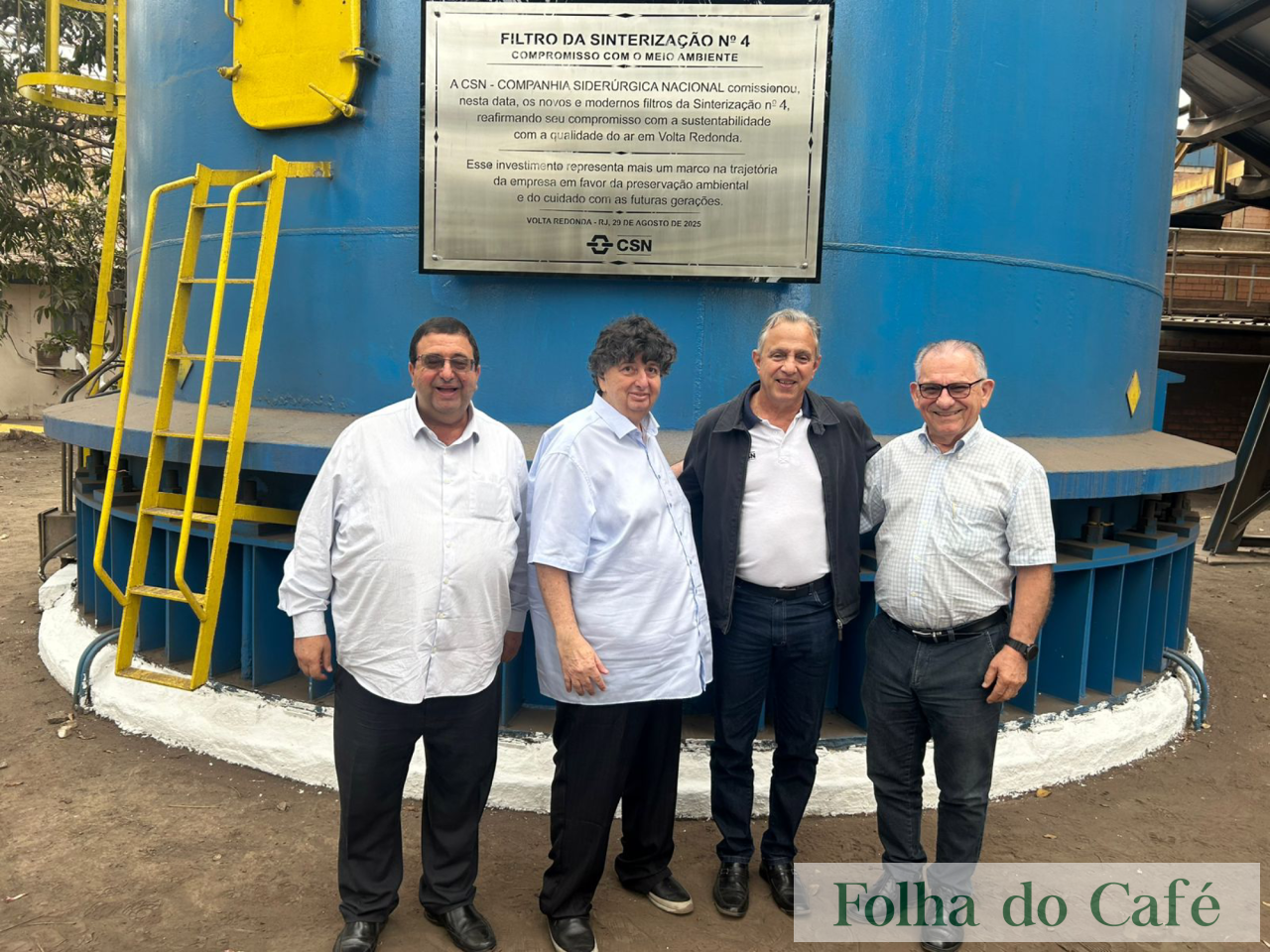 CSN apresenta a Neto o novo conjunto de filtros na Usina Presidente Vargas