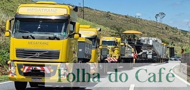 Conjunto transportador com transformador deve passar pela Serra das Araras (RJ) no próximo domingo (14)
