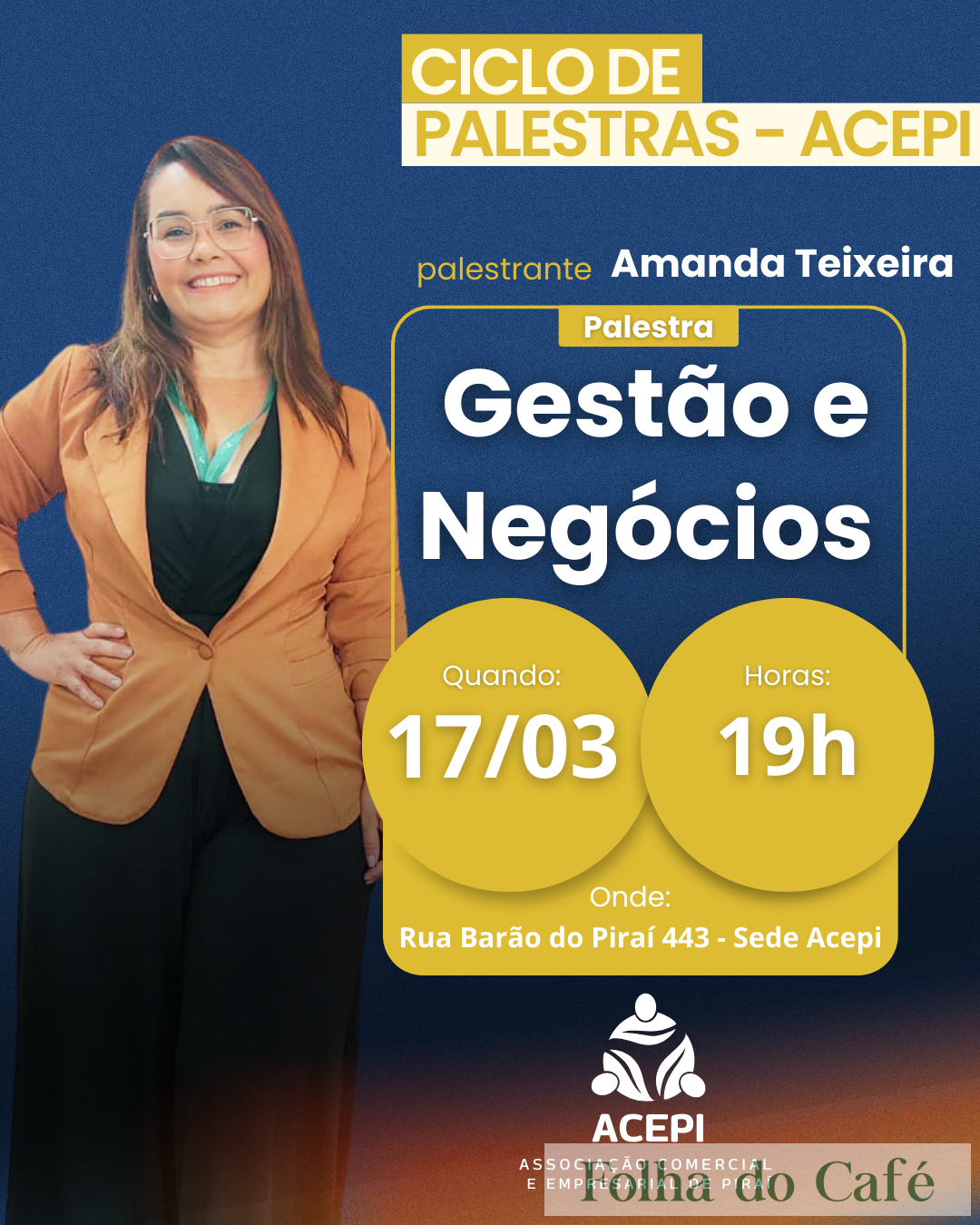 ACEPI lança Ciclo de Palestras 2026 com programação gratuita para empresários e empreendedores de Piraí