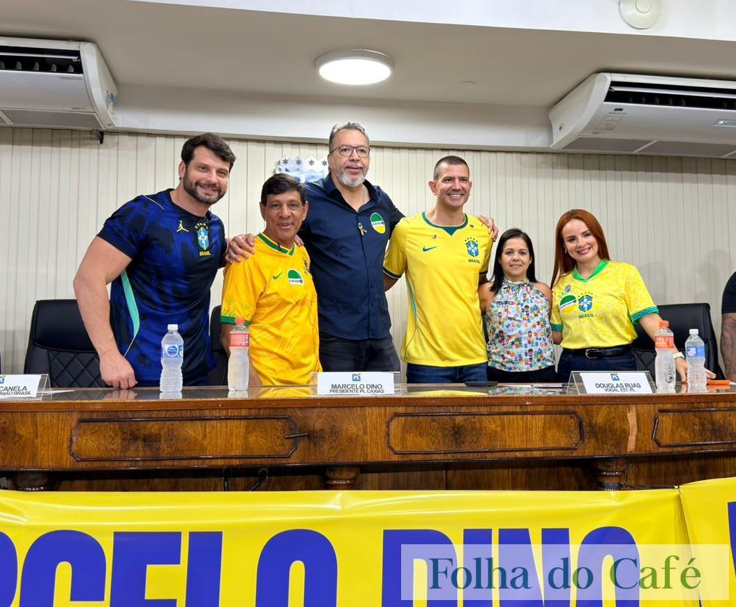 Caxias ganha diretório do PL e deputado Marcelo Dino toma posse com casa cheia