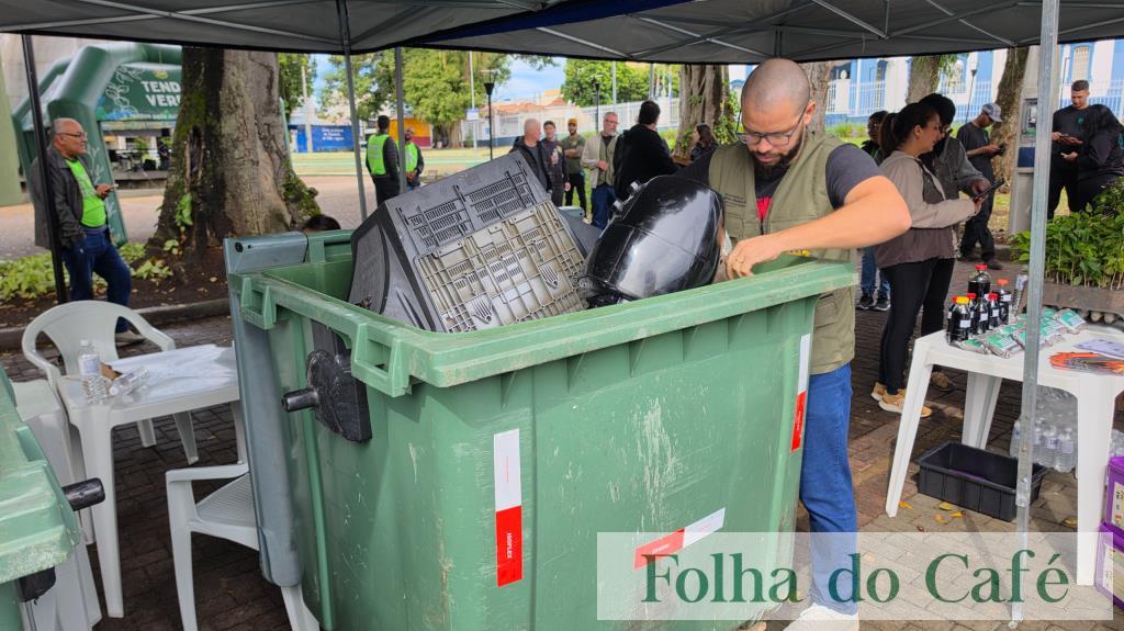 Mutirão recolhe quase 500 quilos de resíduos eletrônicos em Taubaté