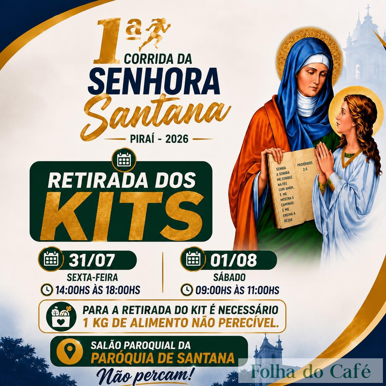 Corrida da Senhora Santana divulga datas para retirada dos kits em Piraí