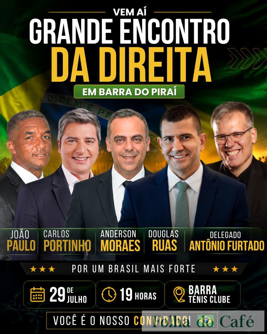 Lideranças do PL participam de encontro político em Barra do Piraí nesta quarta-feira