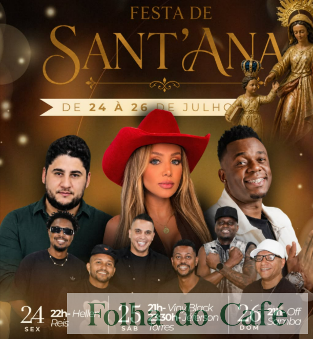 Piraí - Tradicional Festa de Sant'Ana terá três dias de shows 