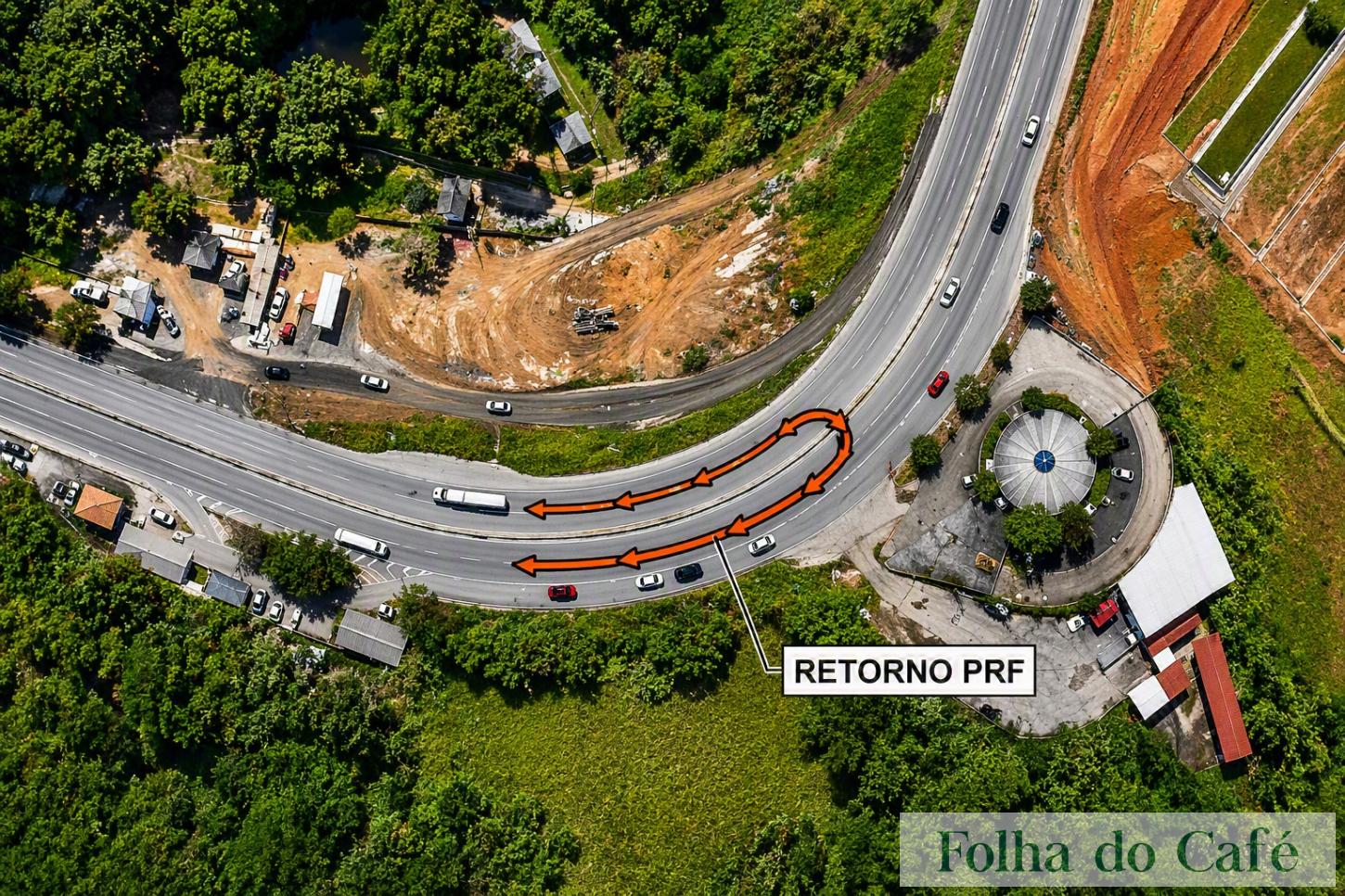 RioSP informa fechamento temporário de retorno no km 233 da Via Dutra para avanço das obras na Serra das Araras