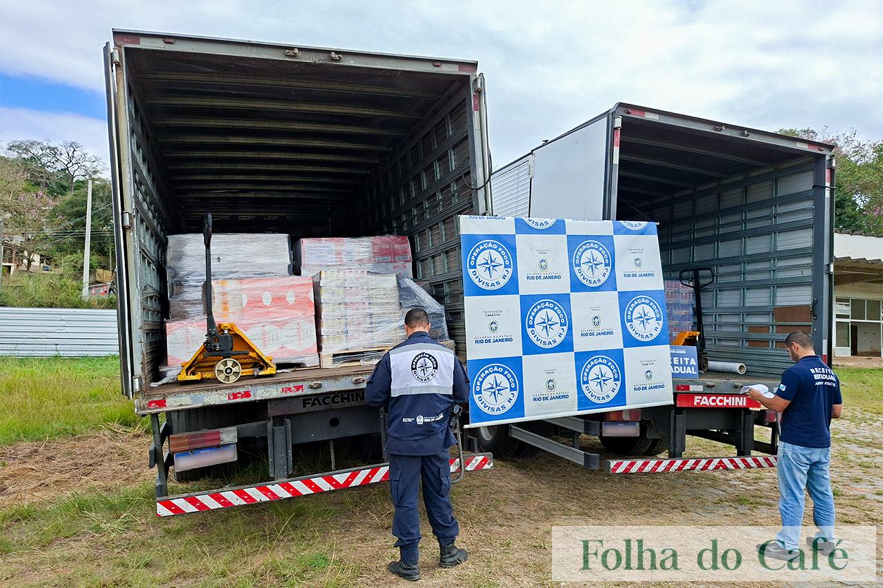 Secretaria de Fazenda e Operação Foco apreendem mais de 18 toneladas de bebidas