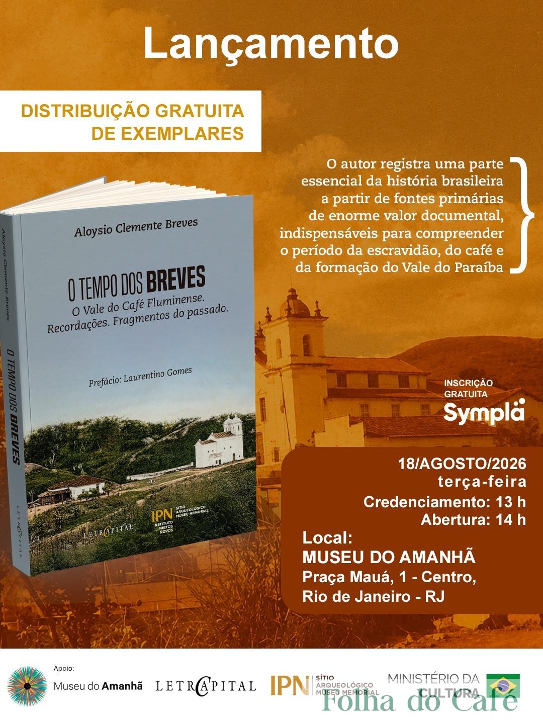 Aloysio Clemente Breves lança livro sobre o Vale do Café  