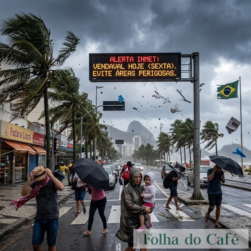 Inmet alerta para vendaval no Rio de Janeiro nesta sexta-feira (21)