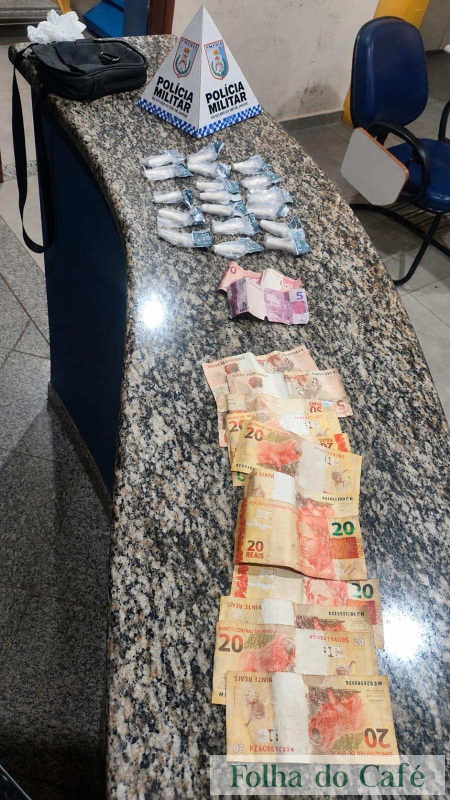 Piraí - Polícia Militar apreende cocaína e dinheiro durante ação no bairro Sossego