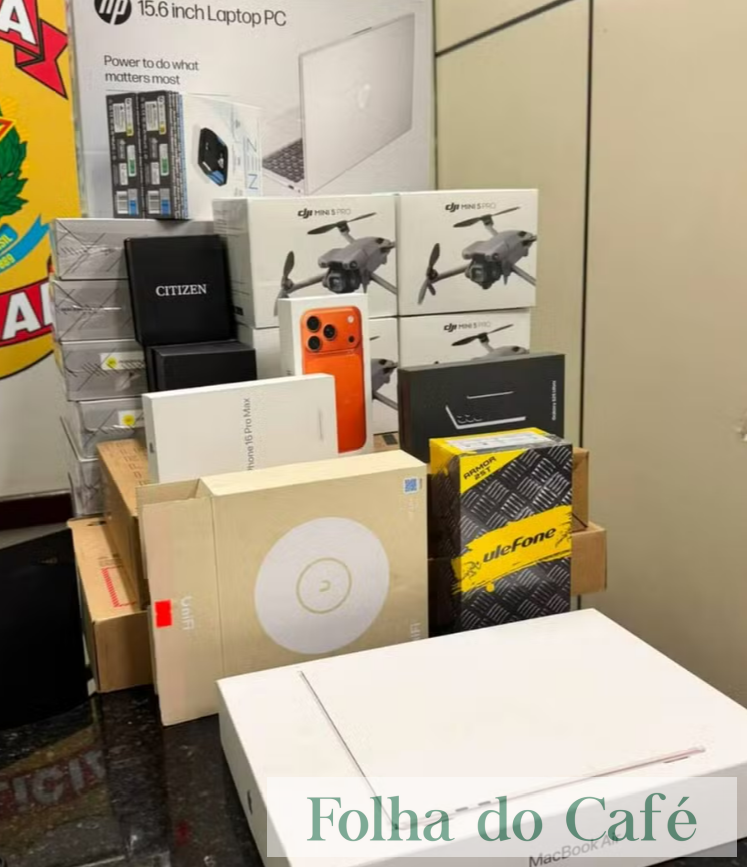 PRF apreende eletrônicos avaliados em R$ 69 mil na Via Dutra