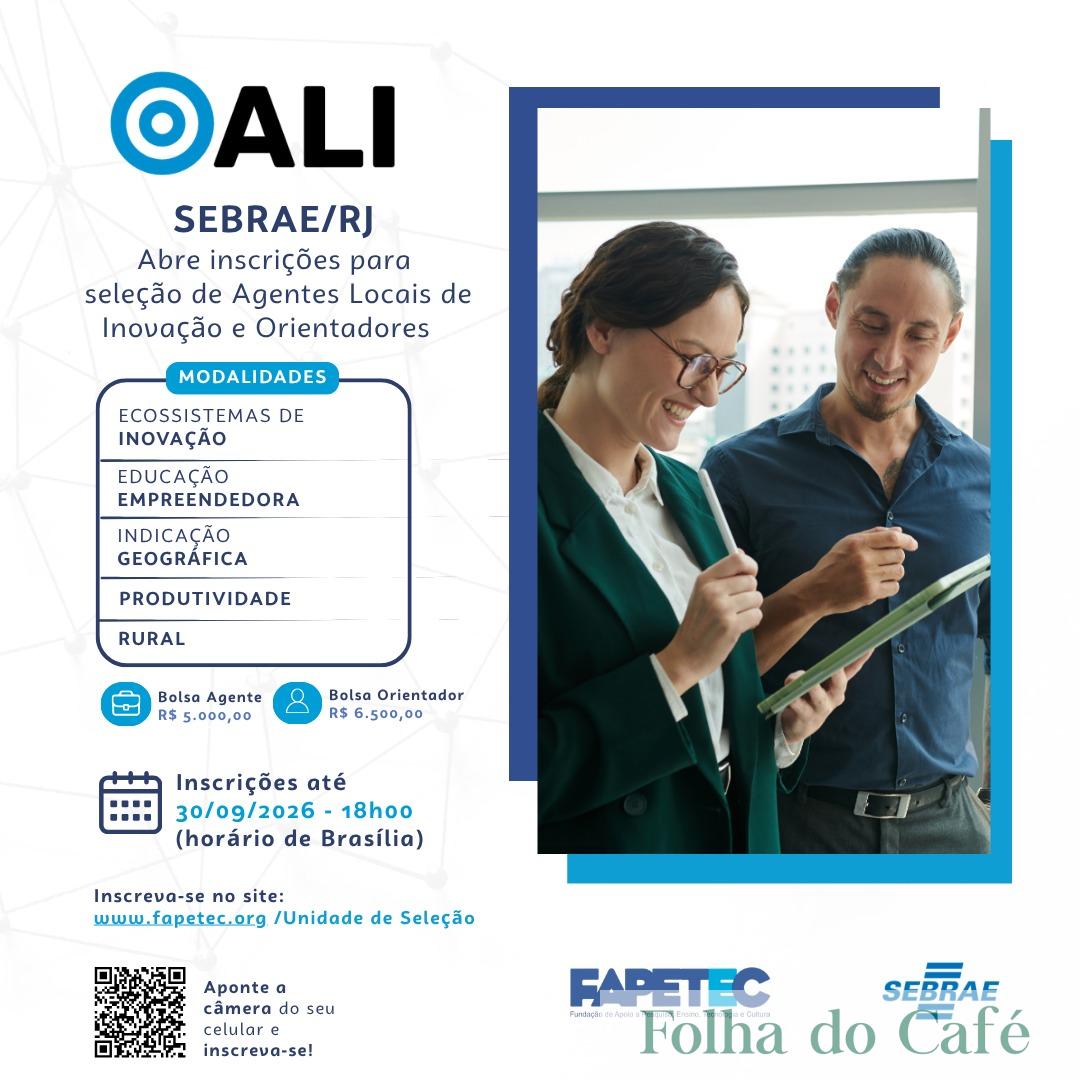 Sebrae Rio lança novo processo seletivo com bolsas a partir de R$ 5 mil por mês