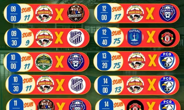 2º Festival de Inverno de Futsal movimenta Piraí com programação de jogos no próximo dia 8 de agosto