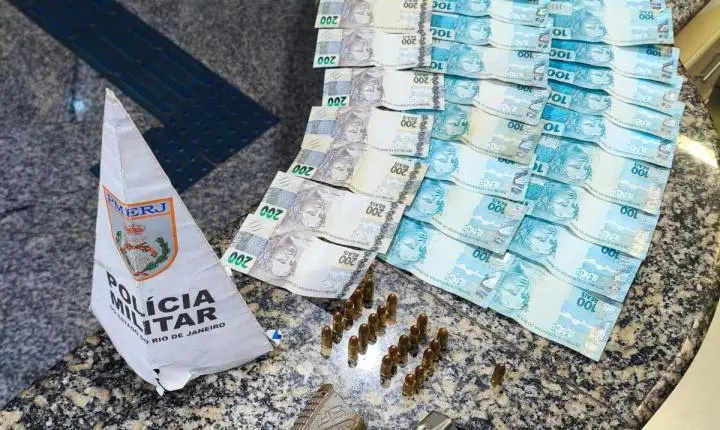 Homem é preso com pistola de numeração suprimida e mais de R$ 6 mil em espécie em Engenheiro Paulo de Frontin