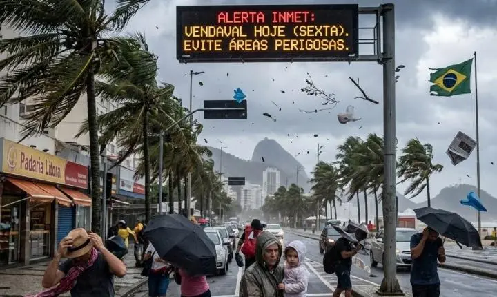 Inmet alerta para vendaval no Rio de Janeiro nesta sexta-feira (21)