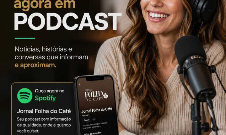 Jornal Folha do Café amplia presença digital com lançamento de canal de podcast no Spotify