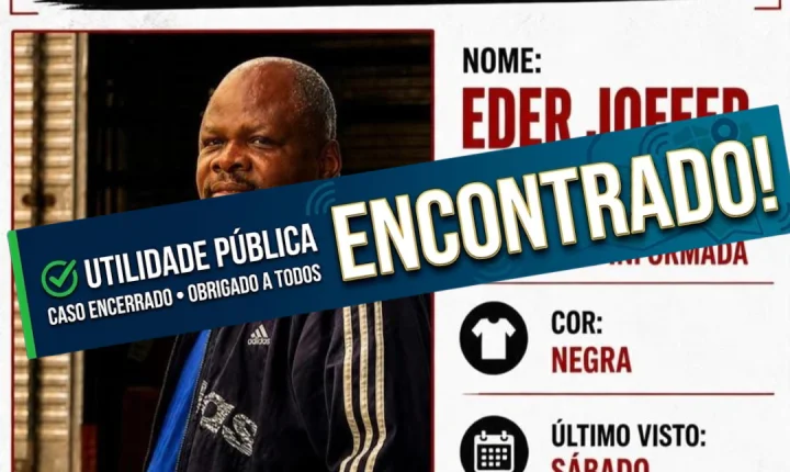 Morador de Piraí que estava desaparecido é encontrado em bom estado de saúde em Barra do Piraí