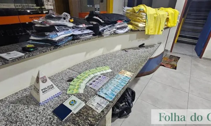Piraí - PM apreende 250 camisas réplicas em operação contra roubo de cargas na Dutra