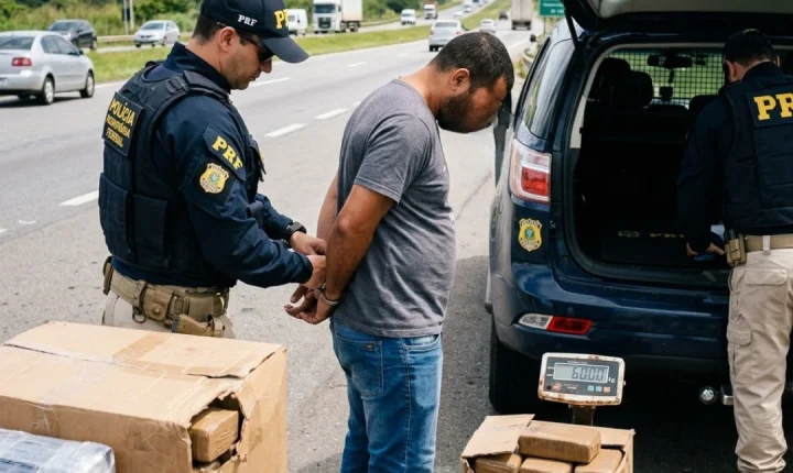Piraí - Polícia Federal apreende cerca de 60 kg de maconha na Dutra 