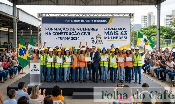 Prefeitura de Volta Redonda forma mais 43 mulheres na área da construção civil